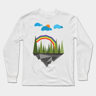 Turtle Cloud-Geometric nature Long Sleeve T-Shirt